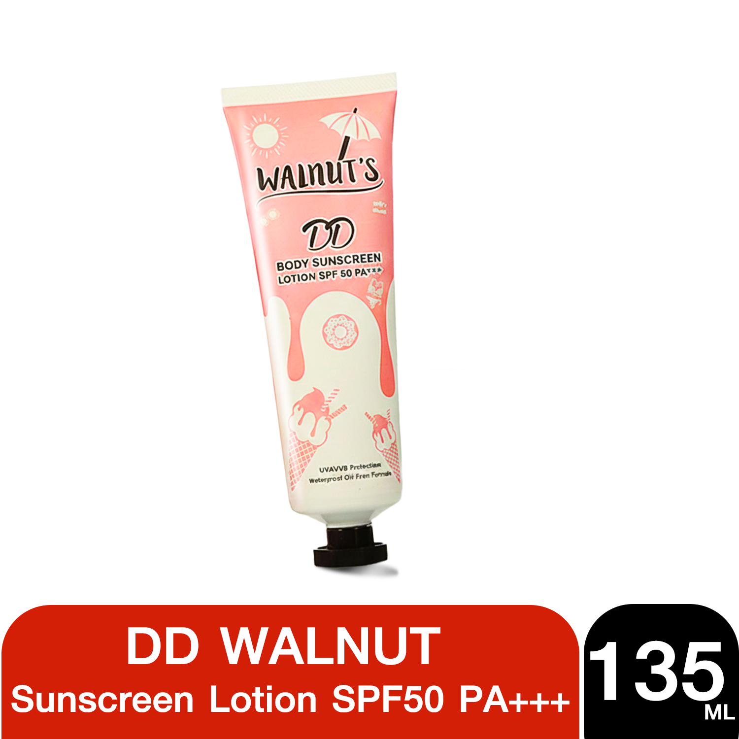 ครีมกันแดด WALNUT'S DD BODY SUNSCREEN SPF50 PA+++ กันแดดวอลนัท ดีดี บอดี้ ซันสกรีน 135 g