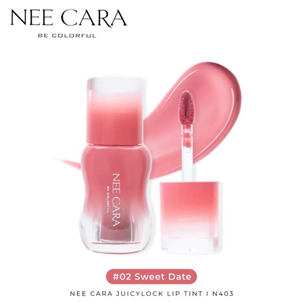 N403 NEE CARA Juicylock Lip Tint 4g First Love ลิปทินท์ปากฉ่ำ นี คารา เนื้อบางเบา สบายปาก ปากฉ่ำวาว อิ่มน้ำ