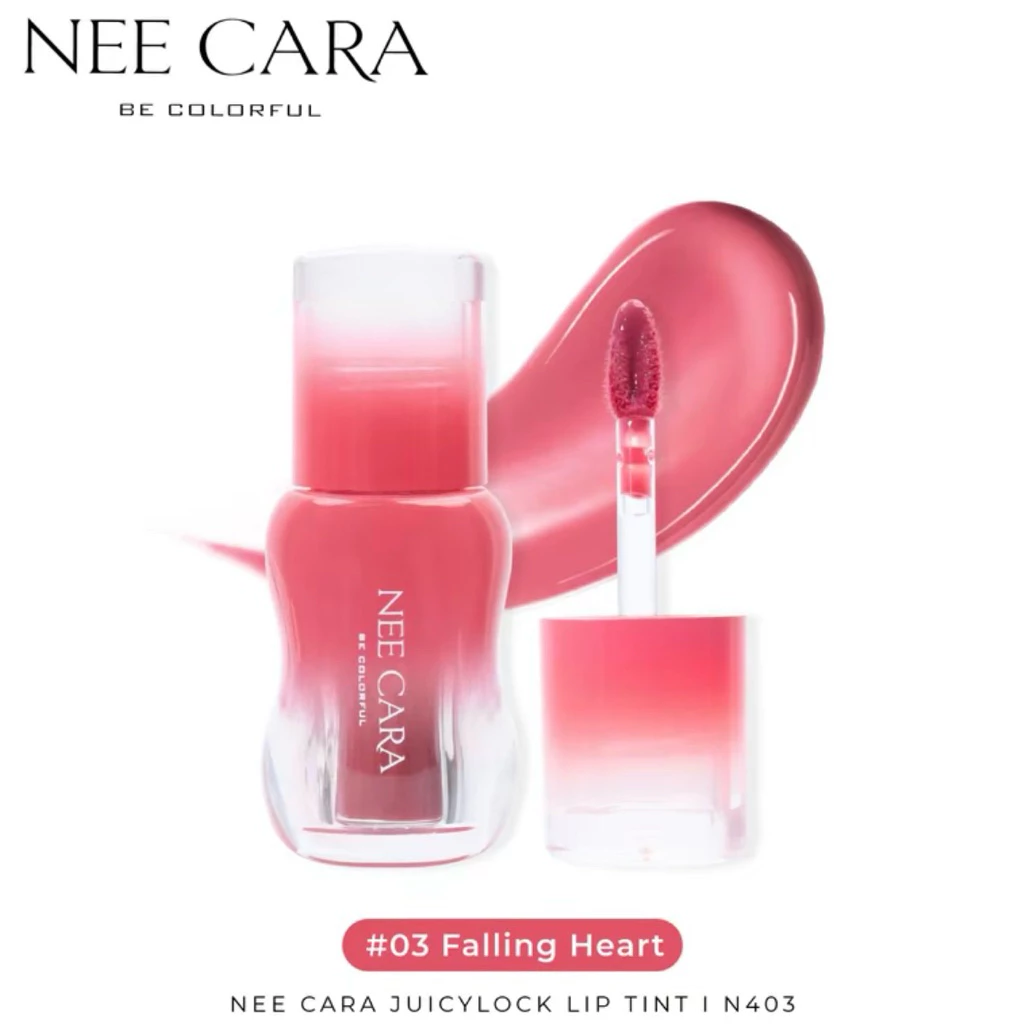 N403 NEE CARA Juicylock Lip Tint 4g First Love ลิปทินท์ปากฉ่ำ นี คารา เนื้อบางเบา สบายปาก ปากฉ่ำวาว อิ่มน้ำ