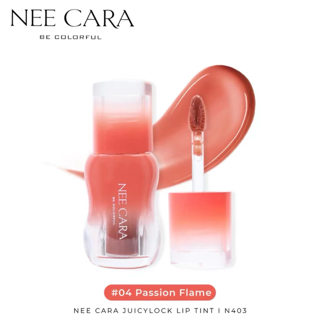 N403 NEE CARA Juicylock Lip Tint 4g First Love ลิปทินท์ปากฉ่ำ นี คารา เนื้อบางเบา สบายปาก ปากฉ่ำวาว อิ่มน้ำ
