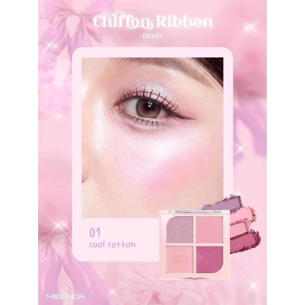 MC 5102 Meilinda chiffon ribbon blush เมลินดา ชิฟฟ่อน ริบบ้อน บลัช 8.8g