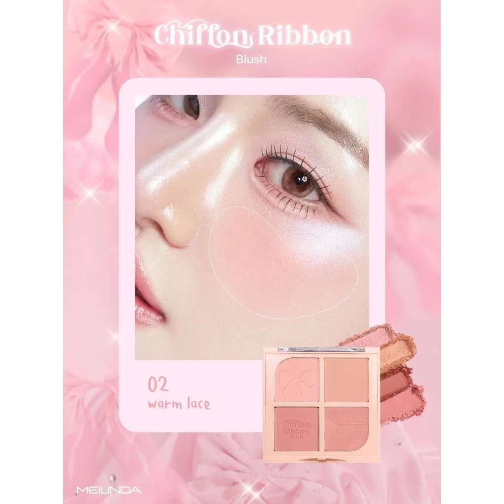 MC 5102 Meilinda chiffon ribbon blush เมลินดา ชิฟฟ่อน ริบบ้อน บลัช 8.8g