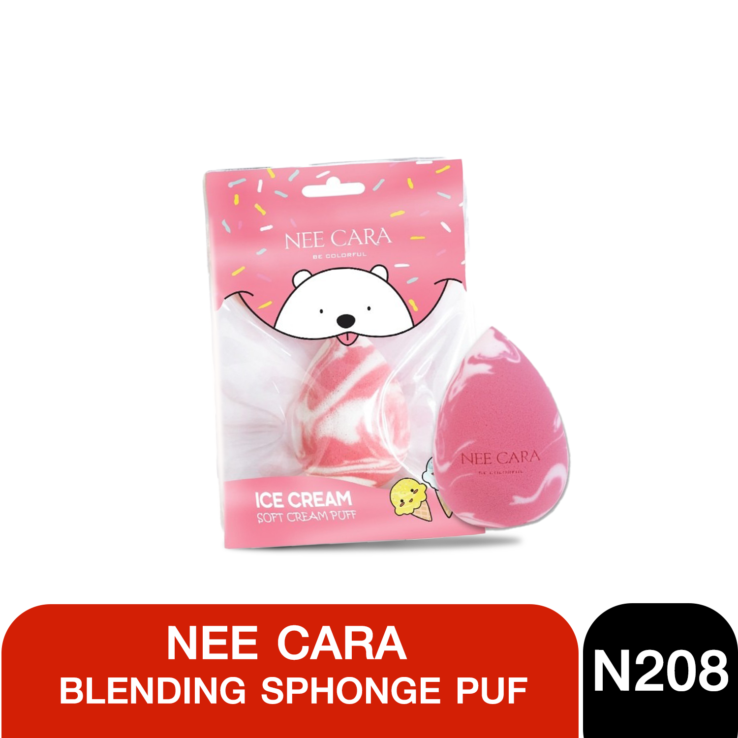 N208 Neecara ฟองน้ำทรงไข่ No.01-04