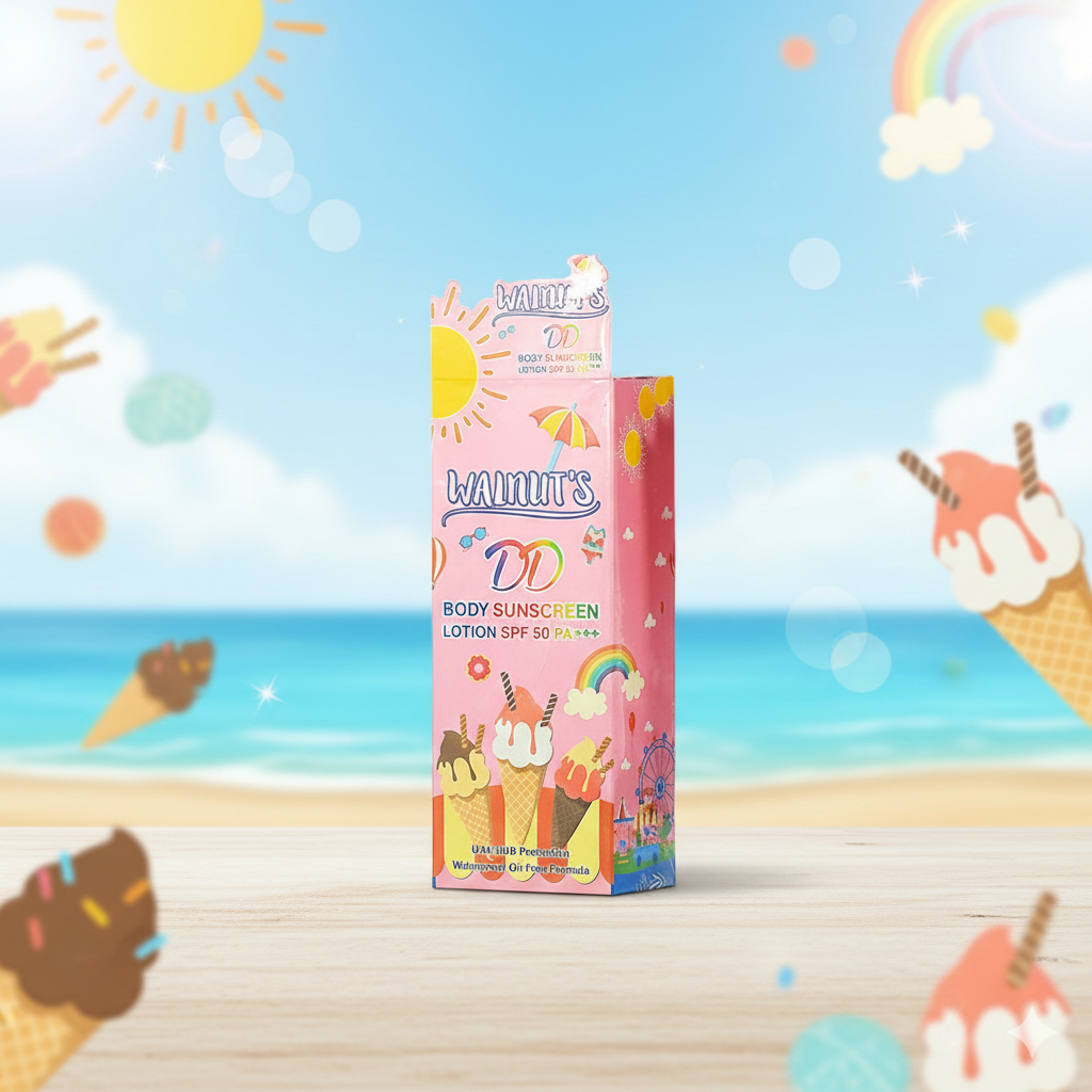 ครีมกันแดด WALNUT'S DD BODY SUNSCREEN SPF50 PA+++ กันแดดวอลนัท ดีดี บอดี้ ซันสกรีน 135 g