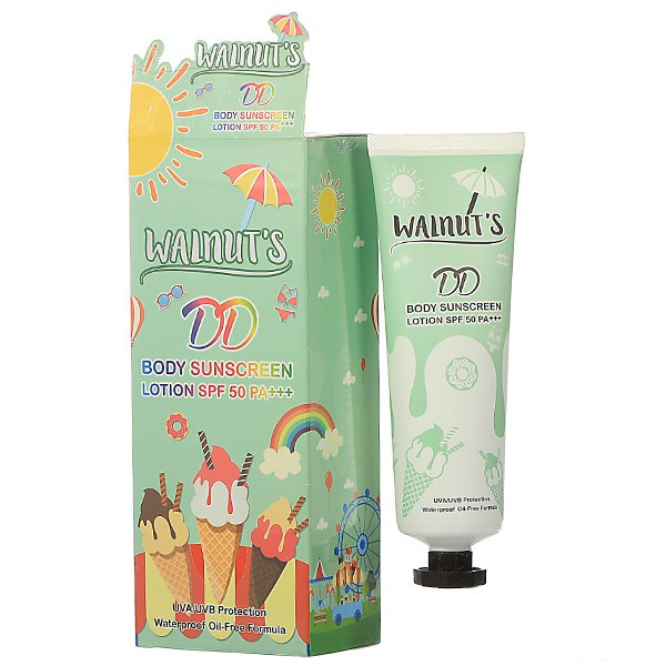 ครีมกันแดด WALNUT'S DD BODY SUNSCREEN SPF50 PA+++ กันแดดวอลนัท ดีดี บอดี้ ซันสกรีน 135 g