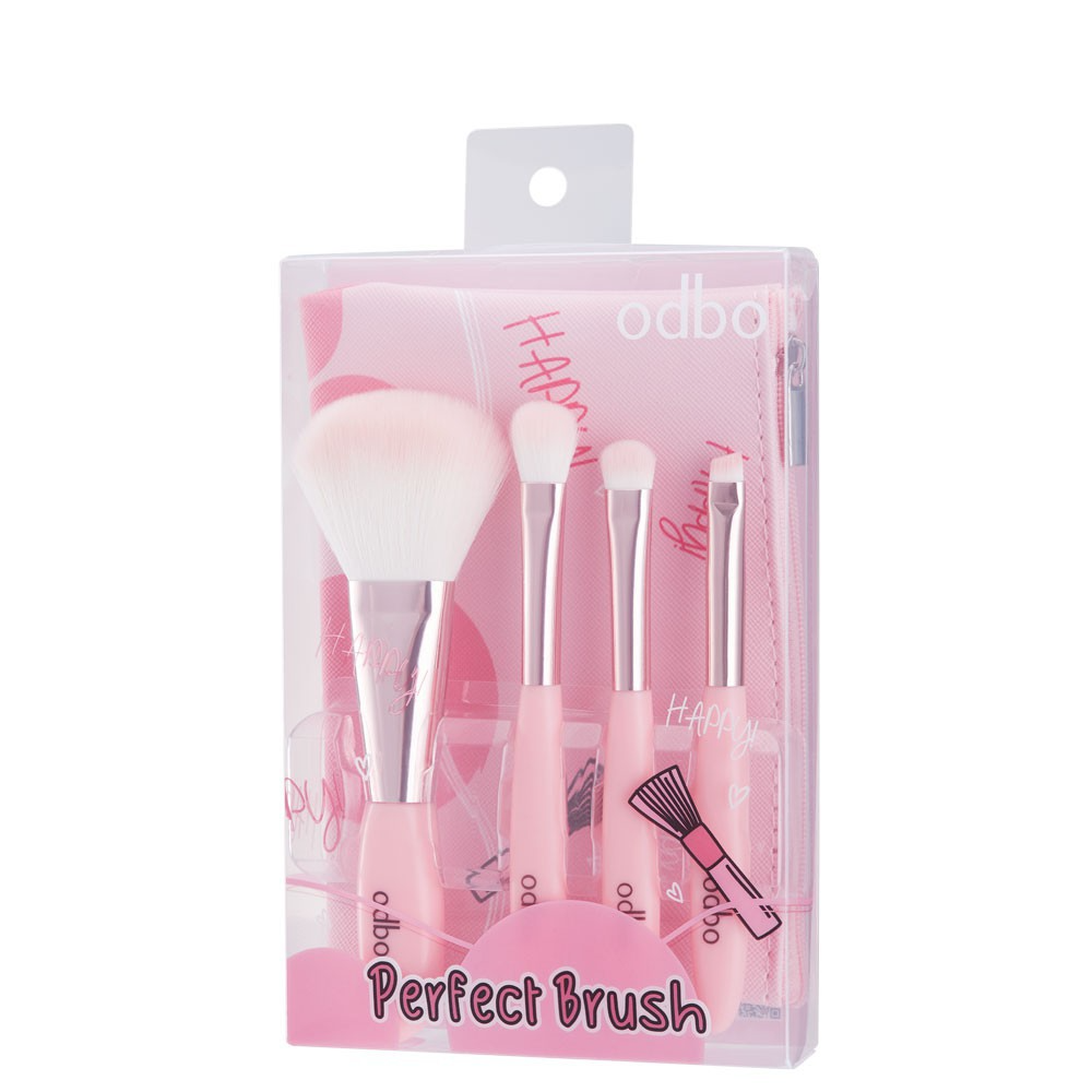 OD844 1ชุด Perfect Brush Set  โอดีบีโอ เซ็ท แปรง แต่งหน้า 4 ชิ้น