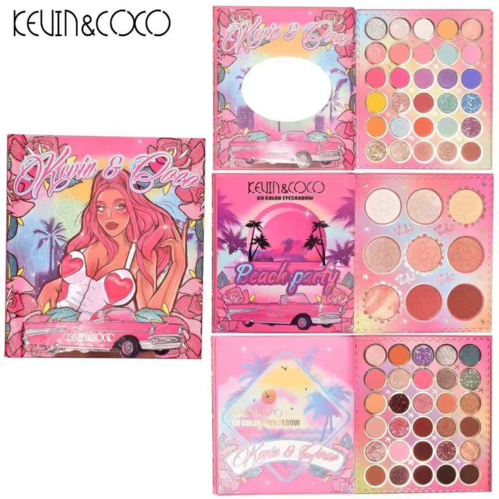 KC223267 KEVIN&COCO  พาเลทอายแชโดว์  69 สี+ปัดแก้มและไฮไลท์