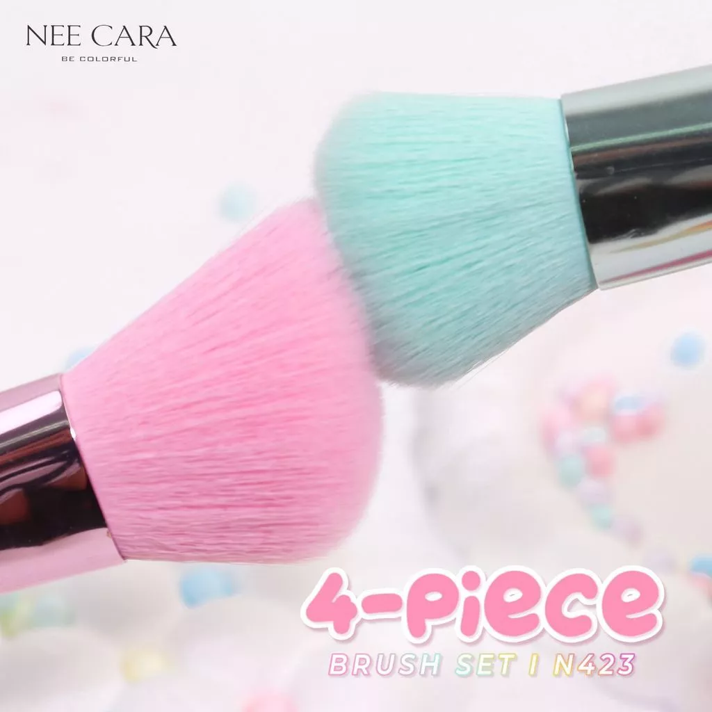 N423 NEECARA 4 PIECE BRUSH SET  นีคาร่า เซ็ตแปรงแต่งหน้า x 1 ชุด