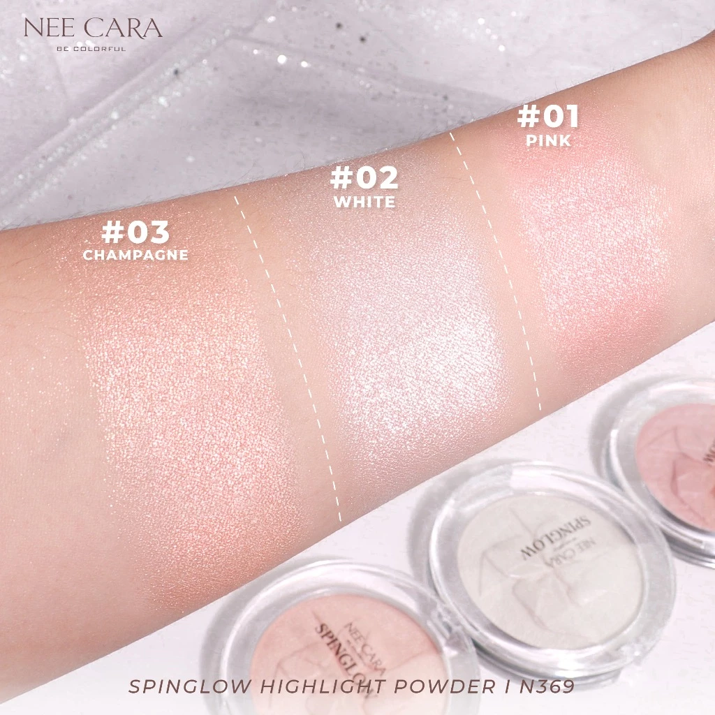 N369 NEE CARA SPINGLOW HIGHLIGHTTING POWDER ไฮไลท์   ไฮไลท์พาวเดอร์ เนื้อเนียนละเอียด