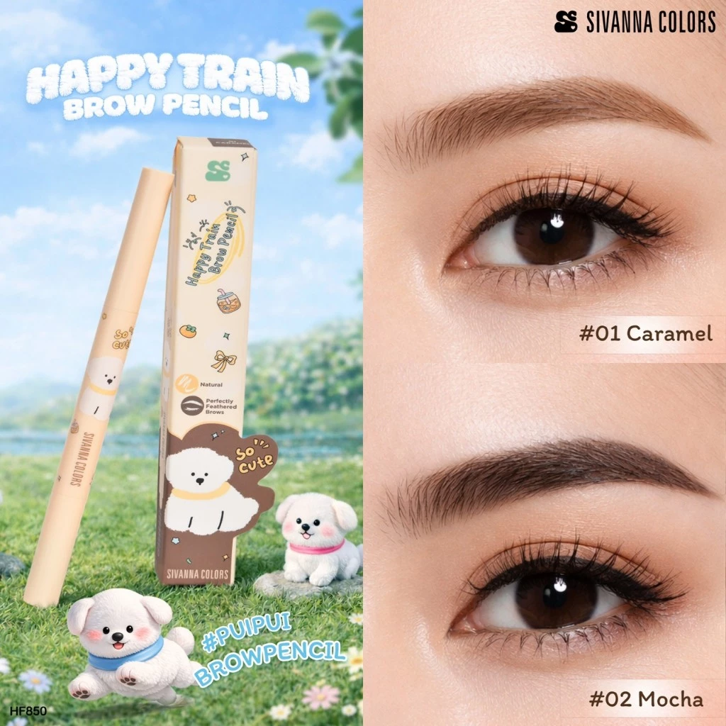 HF850 Sivanna Colors Happy Train Brow Pencil ซีเวนน่า คัลเลอร์ส แฮปปี้ เทรน บราว เพนซิล 0.3 กรัม