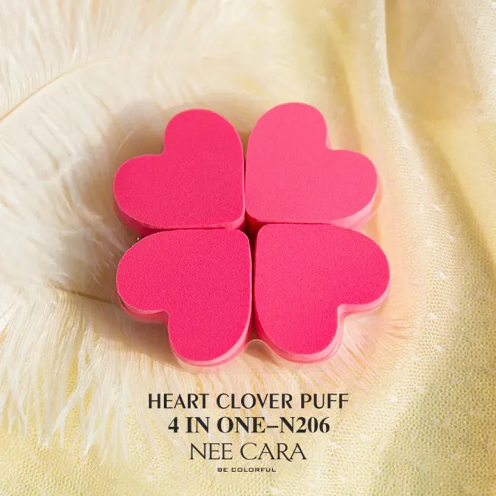 N206 NEE CARA 4 IN ONE ANIMAL PUFF นีคาร่า ฟองน้ำแต่งหน้า ฟองน้ำ ฟองน้ำเกลี่ยรองพื้น ฟองน้ำรูปหัวใจ