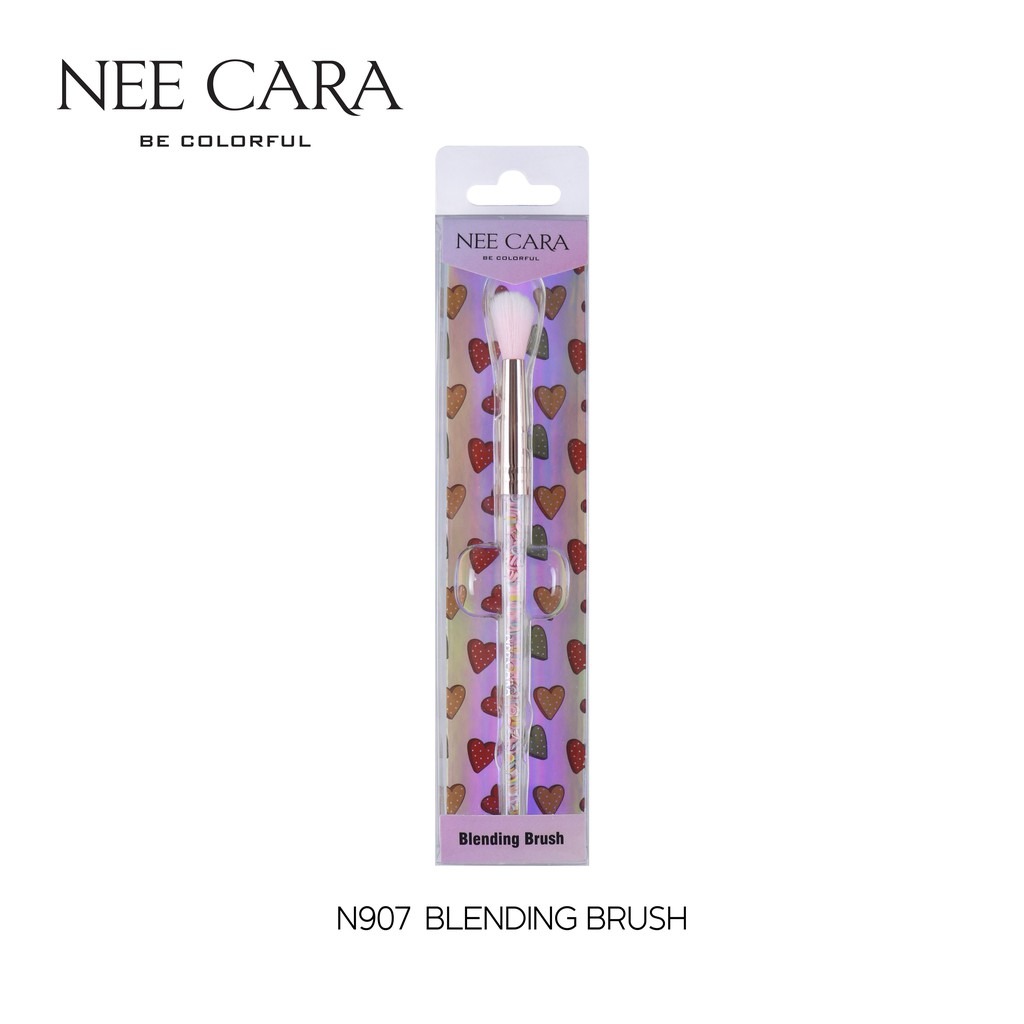 N907 HEART BRUSH BLENDER BRUSH NEE CARA นีคาร่า แปรงแต่งหน้า อายแชโดว์แบนดิ้งแบบพุ่ม แปรงหัวใจ