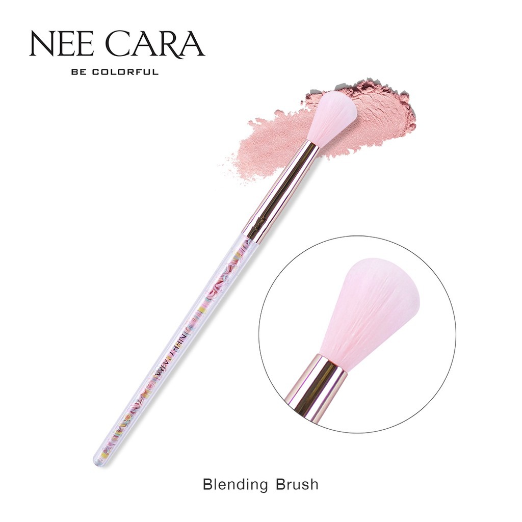 N907 HEART BRUSH BLENDER BRUSH NEE CARA นีคาร่า แปรงแต่งหน้า อายแชโดว์แบนดิ้งแบบพุ่ม แปรงหัวใจ
