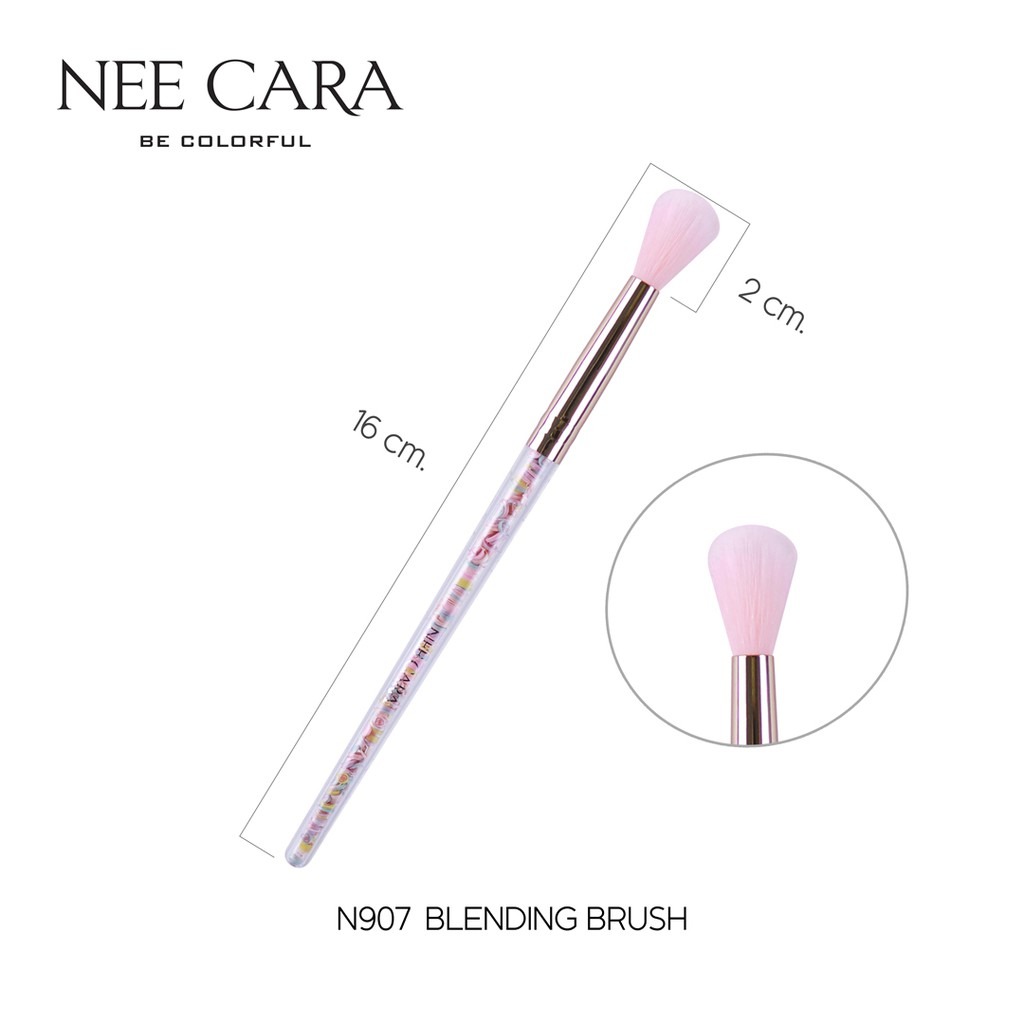 N907 HEART BRUSH BLENDER BRUSH NEE CARA นีคาร่า แปรงแต่งหน้า อายแชโดว์แบนดิ้งแบบพุ่ม แปรงหัวใจ
