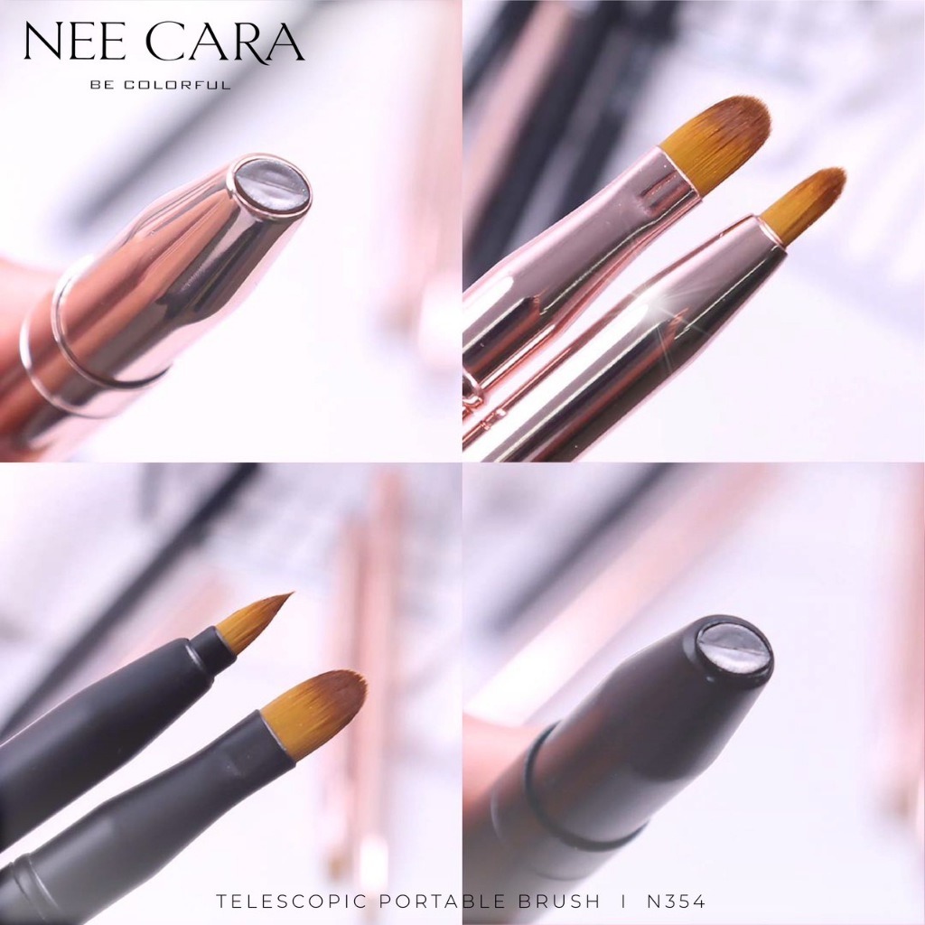 N354 Nee Cara Lip Brush นีคาร่า พู่กันทาปาก 2 หัว