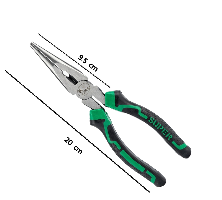 คีมปากแหลม Long Nose Pliers สำหรับงานช่างและการซ่อมแซม Shungong A100