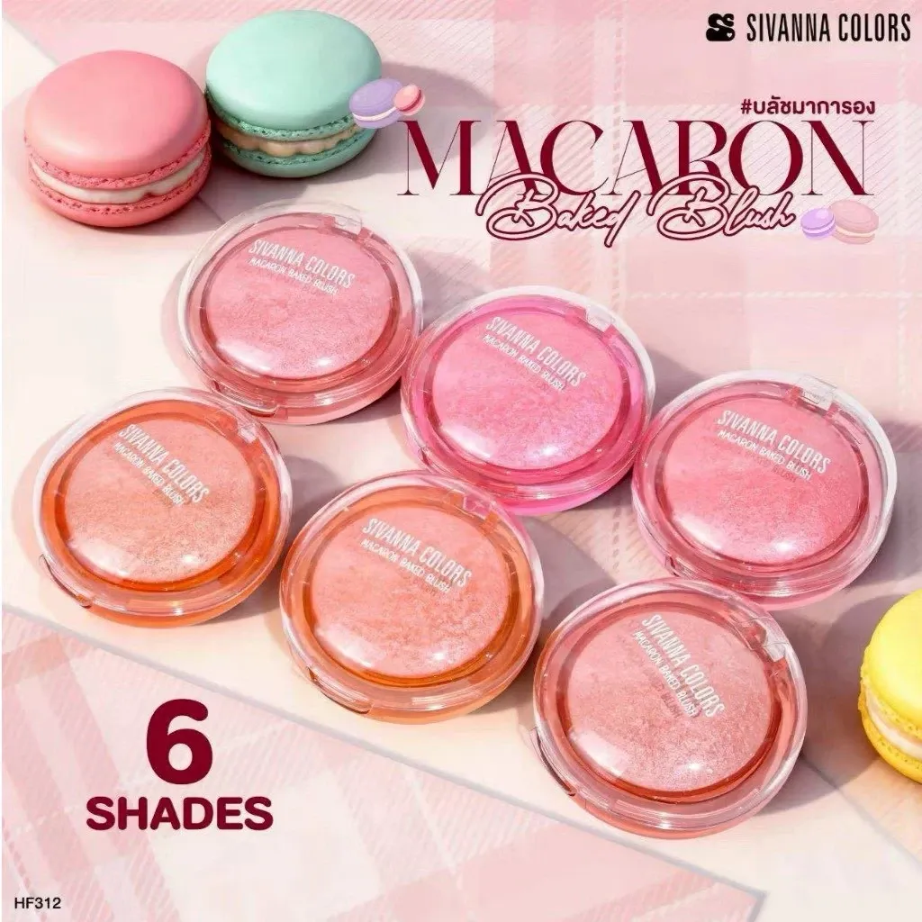HF312 Sivanna Colors Macaron Baked Blush ซีเวนน่า คัลเลอร์ส มาการอง เบค บลัช 8.5 กรัม