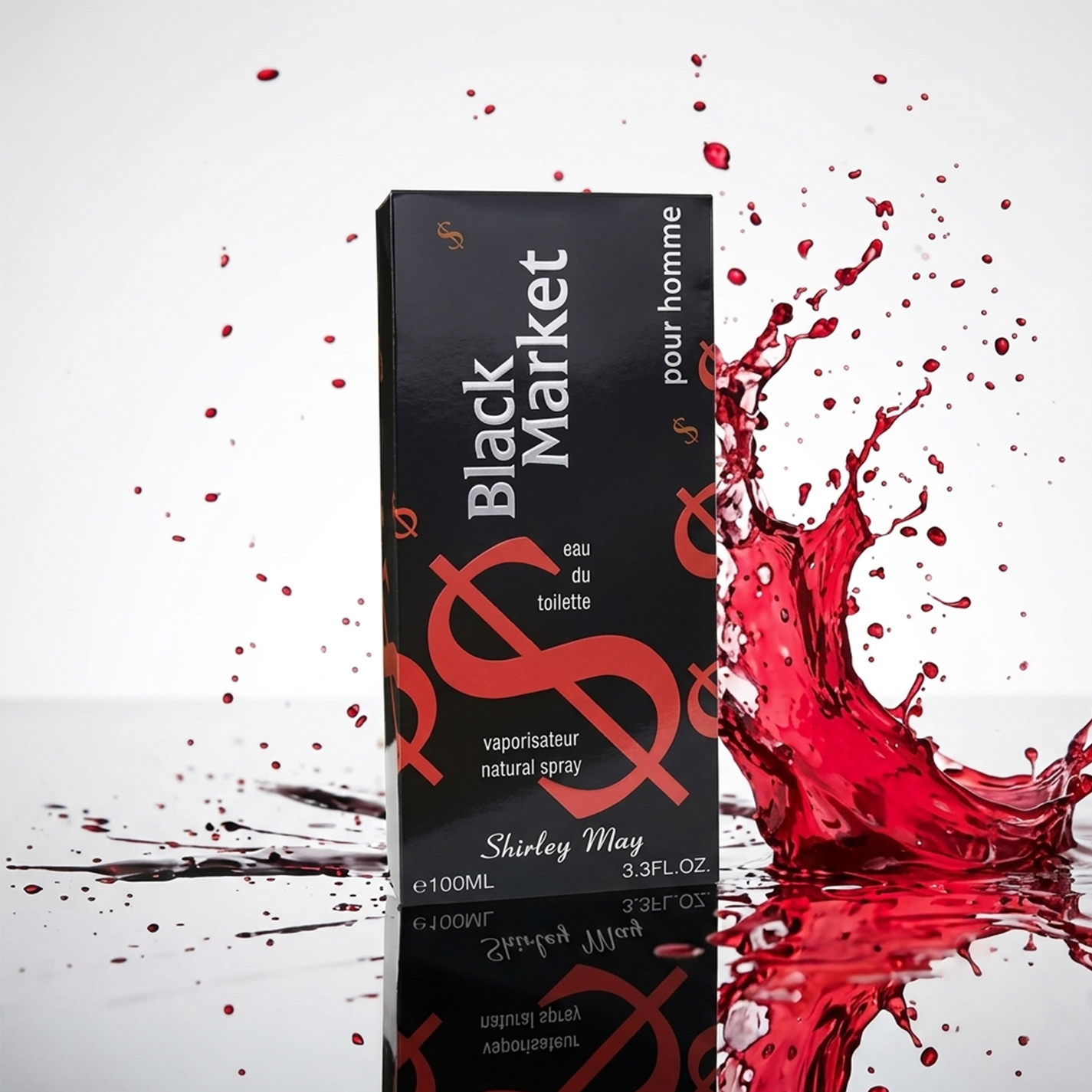 Paris Royale น้ำหอมสำหรับผู้ชาย Shirley May Black Market Pour Homme เชอร์ลีย์ เมย์ แบล็ค มาร์เก็ต พูร์ ออม  ขนาด 100 มล.