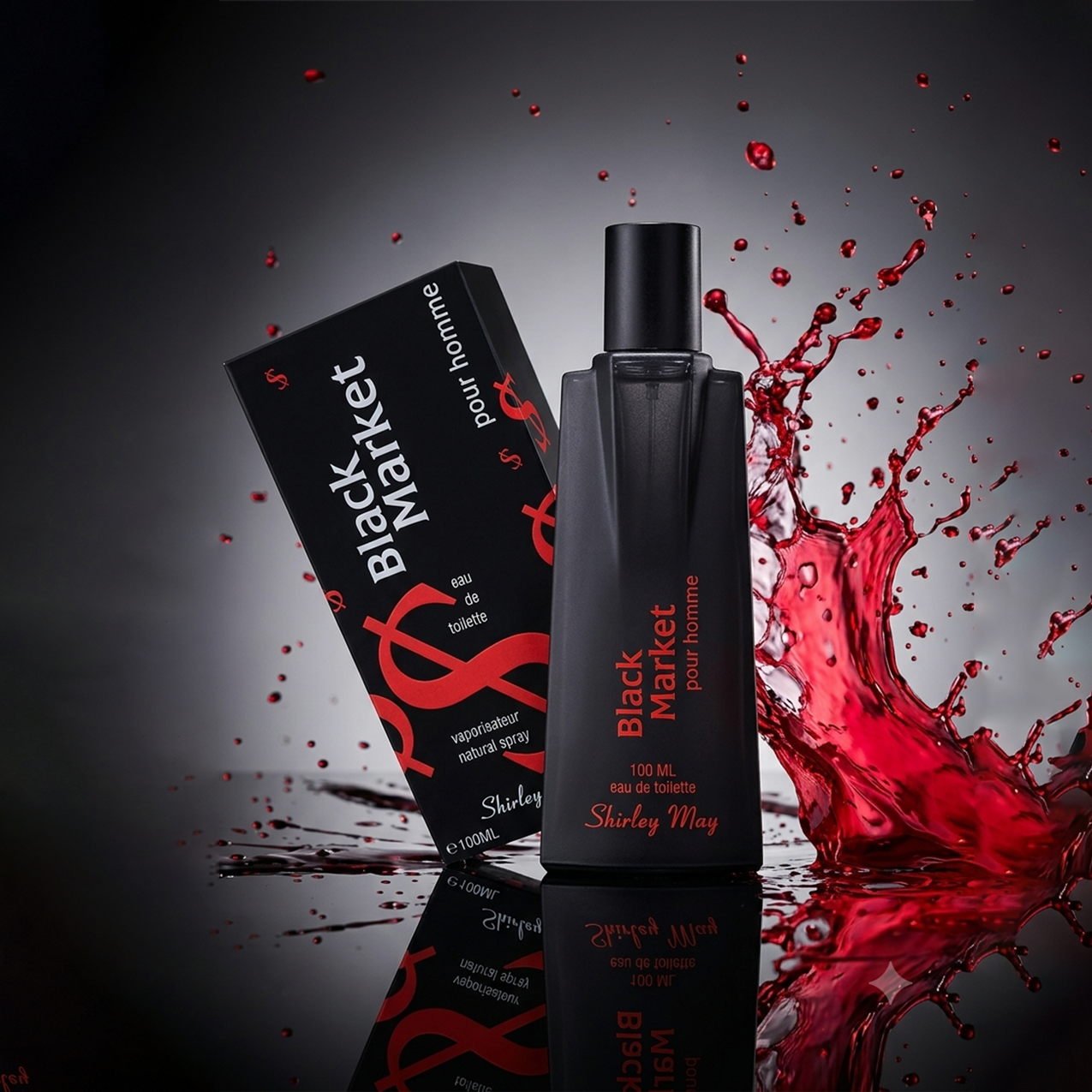 Paris Royale น้ำหอมสำหรับผู้ชาย Shirley May Black Market Pour Homme เชอร์ลีย์ เมย์ แบล็ค มาร์เก็ต พูร์ ออม  ขนาด 100 มล.