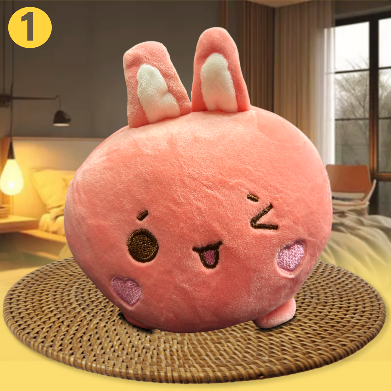 การ์ตูน 2-In-1 พร้อมผ้าปิดตาน่ารักตุ๊กตาหมอนเดินทางแบบพกพาโต๊ะทํางานหมอนของขวัญวันเกิด VV-3