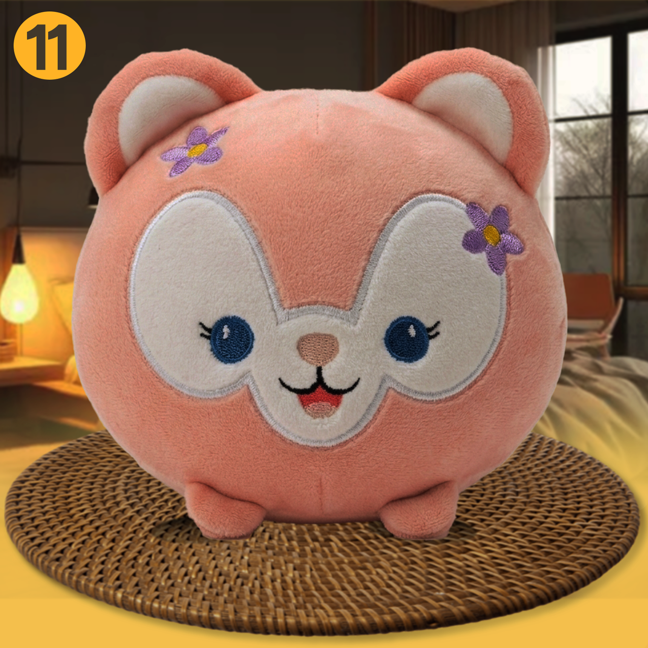 การ์ตูน 2-In-1 พร้อมผ้าปิดตาน่ารักตุ๊กตาหมอนเดินทางแบบพกพาโต๊ะทํางานหมอนของขวัญวันเกิด VV-3
