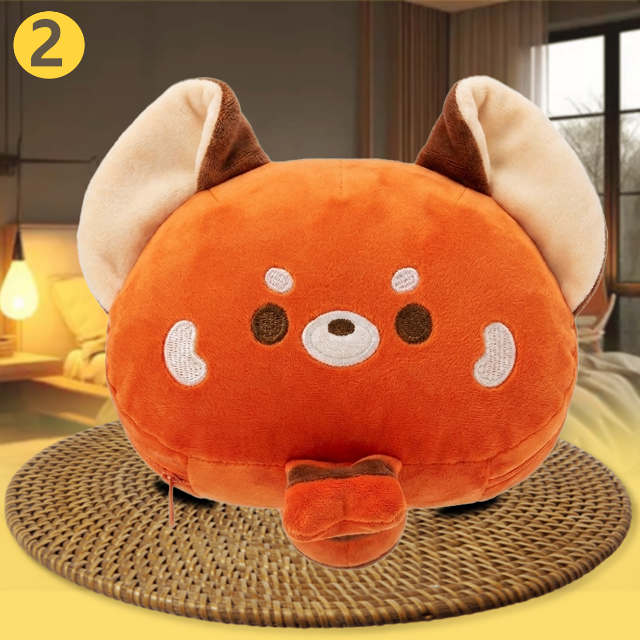 การ์ตูน 2-In-1 พร้อมผ้าปิดตาน่ารักตุ๊กตาหมอนเดินทางแบบพกพาโต๊ะทํางานหมอนของขวัญวันเกิด VV-3